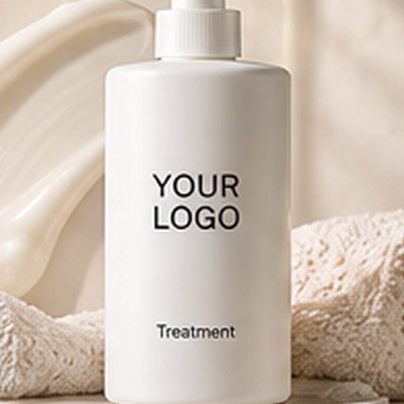 Treatment concept mockup with placeholder logo